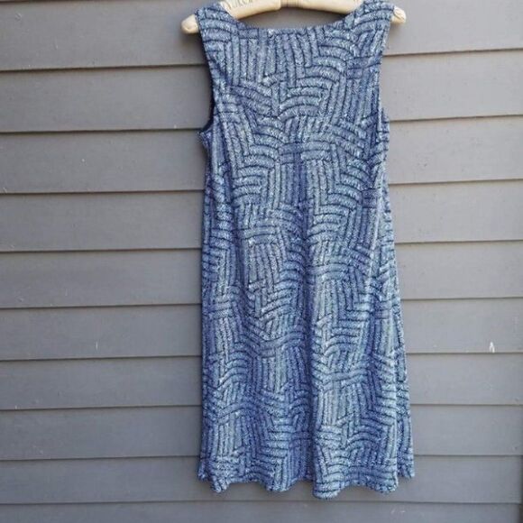 Villager Blue Sleeveless Drape Front Dress Size 14 - Picture 5 of 7